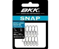 BKK Stay Lock Snap-52 Black Nickel Swivel (10 Stuks)