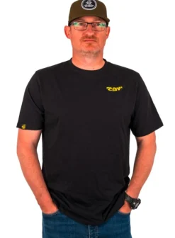 Black Cat Chase Dreams Black Tee T-Shirt