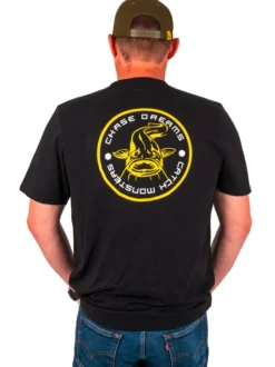 Black Cat Chase Dreams Black Tee T-Shirt