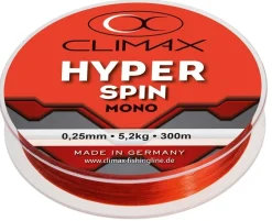 Climax Hyper Spin Red Nylon Vislijn (150m)
