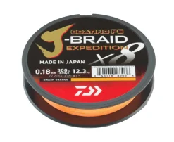 Daiwa J-Braid Expedition X8E Gevlochten Lijn Smash Orange (150m)