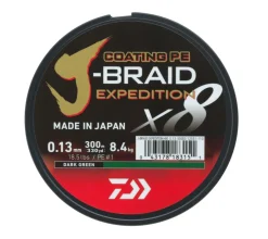Daiwa J-Braid Expedition X8E Gevlochten Lijn Dark Green (150m)
