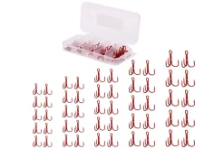 Fish4All Red Treble Hook Box (50 Stuks!)