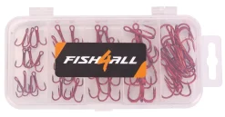 Fish4All Red Treble Hook Box (50 Stuks!)