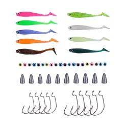Fish4All Softbait Shad Texas/Carolina Box (50pcs)