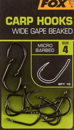 Fox Carp Hooks Wide Gape Beaked