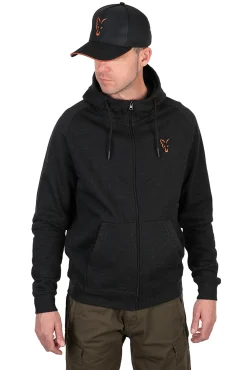 Fox Collection LW Hoody Black & Orange Vis Trui
