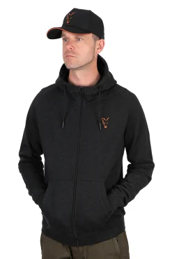 Fox Collection LW Hoody Black & Orange Vis Trui