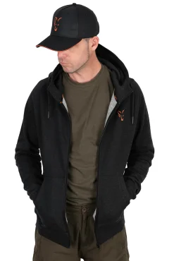 Fox Collection LW Hoody Black & Orange Vis Trui