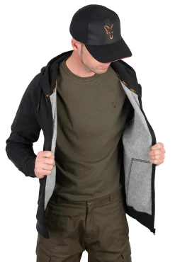 Fox Collection LW Hoody Black & Orange Vis Trui