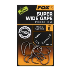 Fox Edges Armapoint Super Wide Gape Inturned Eye Karper Haak (10 stuks)
