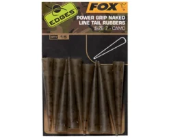 Fox Edges Camo Power grip naked tail rubbers size 7 10 stuks