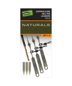 Fox Edges Naturals Copper-Core Heli Rig Leaders (3pcs)