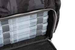 Fox Rage Camo Voyager Rucksack (Incl. 5 Tackleboxen)