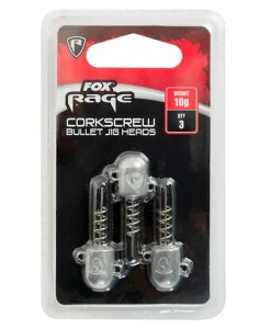 Fox Rage Corkscrew bullet jig heads, 3 stuks