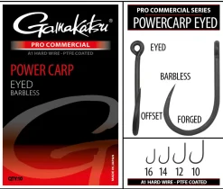 Gamakatsu Pro-C Powercarp Eyed A1 PTFE BL Witvis Haak (10 stuks)