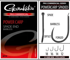 Gamakatsu Pro-C Powercarp Spade A1 PTFE BL Witvis Haak (10 stuks)
