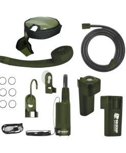 Holdcarp Rechargeable Camping Shower Set + 10W Solar