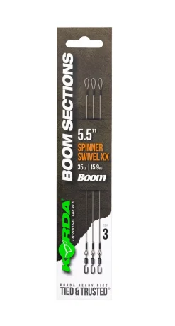 Korda Booms Spinner Swivel XX Onderlijn (3 Stuks)