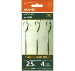 Life Orange Carp Hair Rigs, 3pcs