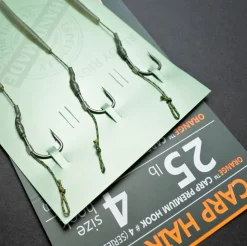 Life Orange Carp Hair Rigs, 3pcs