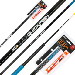 NGT Quickfish Combo - 3,60m Vaste Hengel met elastiek, Tuigje & Hakensteker