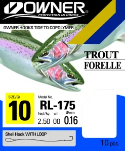 Owner RL-175 Forelle Onderlijn (1.50m) (10 Stuks)