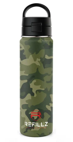 Refillz Camou Bottle Urban Green/Black Drinkfles