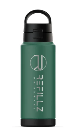 Refillz Pro X Bottle Rubberpainted Pure Green (720ml)