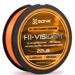 Sonik Hi-Visicam Orange Nylon Vislijn 1200m