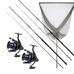 Sonik Xtractor+ 2 Rod Carp Kit (Hengels+Molens+Schepnet)