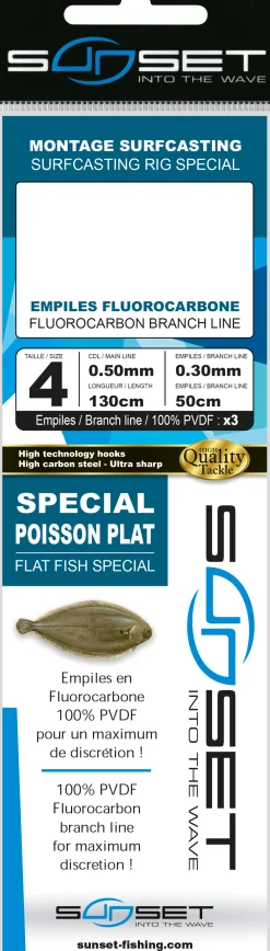 Sunset BDL Surfcasting RS Competition Special Flat Fish Fluorocarbon Rig