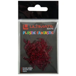 Ultimate Baits Bloodworms Transparant Red Imitatie Aas (50pcs)