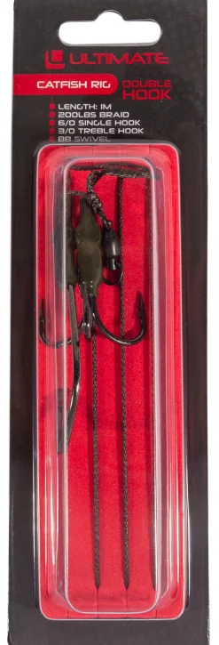Ultimate Catfish Rig Double Hook # 6/0 Single + 3/0 Treble