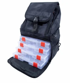 Ultimate Dark Camo Backpack (Incl. 4 Tackleboxen)