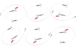 Ultimate 7x7 Steelwire Deadbait Leader Set (6 stuks)