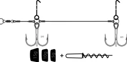 VMC Pike Rig Light Softbait Takel 2/0 (5g, 10g, 15g)
